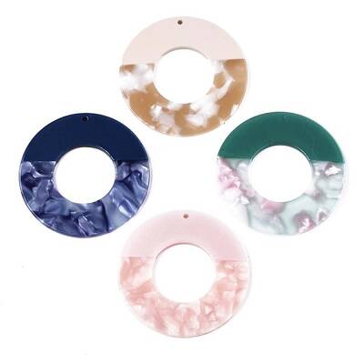 Translucent Cellulose Acetate(Resin) Pendants
