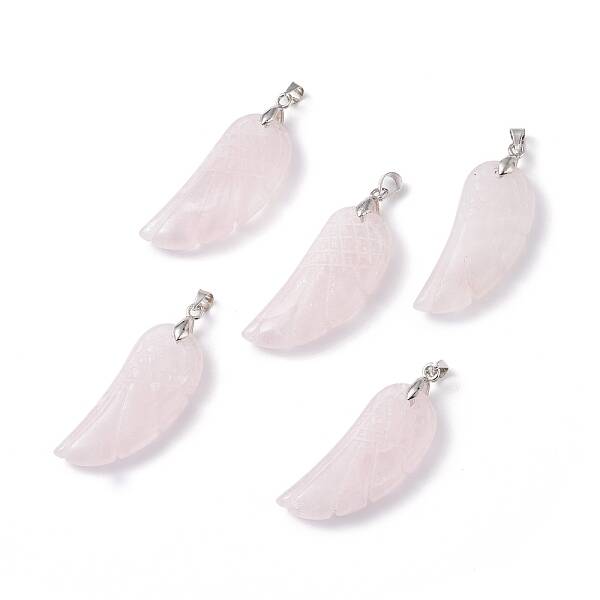 Natural Rose Quartz Pendants