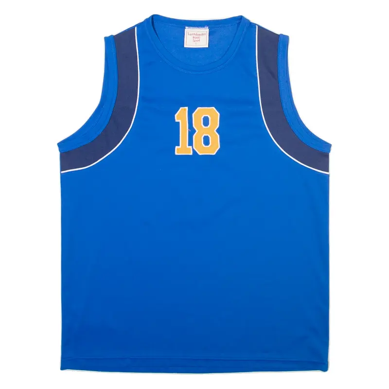 BASIC SPORT 18 Mens Jersey Blue Sleeveless Crew Neck L