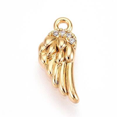 Brass Micro Pave Clear Cubic Zirconia Pendants