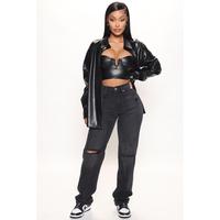 90's Nostalgia Straight Leg Jeans - Black