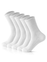 Men's Solid Crew Socks, Casual Comfy Breathable Socks for Daily Outdoor Wear, Summer Wear 2024, Socks for Men, Knit Socks for...