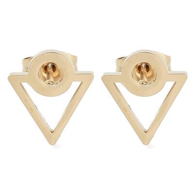 PVD Vacuum Plating 304 Stainless Steel Stud Earrings for Women
