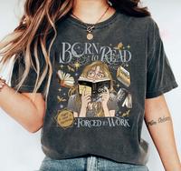 Born To Read FW Bookish Comfort Color Shirt, Funny Reader Book Addict,Bookish Gift for Her,Dark Romance,Fourth Wing Book Shir...
