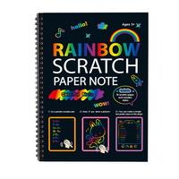 Rainbow Scratch Paper Art Set, 1/10pcs Scratch Paper Set with Wooden Stylus, Art Drawing Supplies for Kids, Birthday Gift, DI...