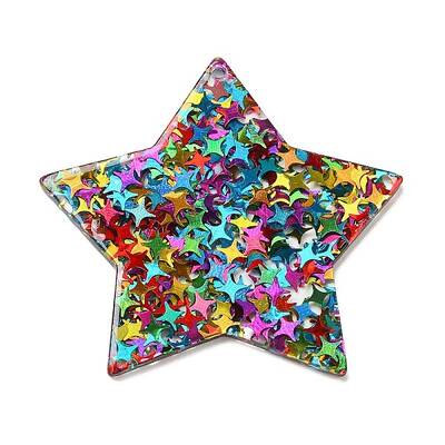 Acrylic with Paillettes Pendants