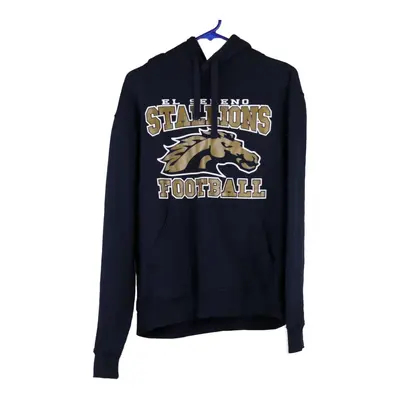 Stallions Football Russell Athletic Hoodie - Medium Navy Cotton Blend
