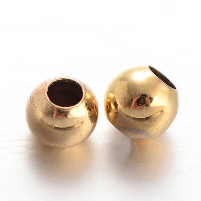 Round Brass Spacer Beads
