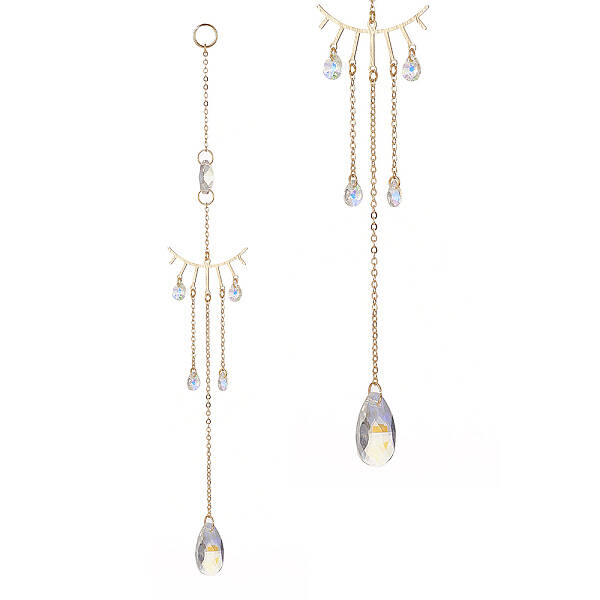 AB Color Glass Teardrop Window Hanging Suncatchers