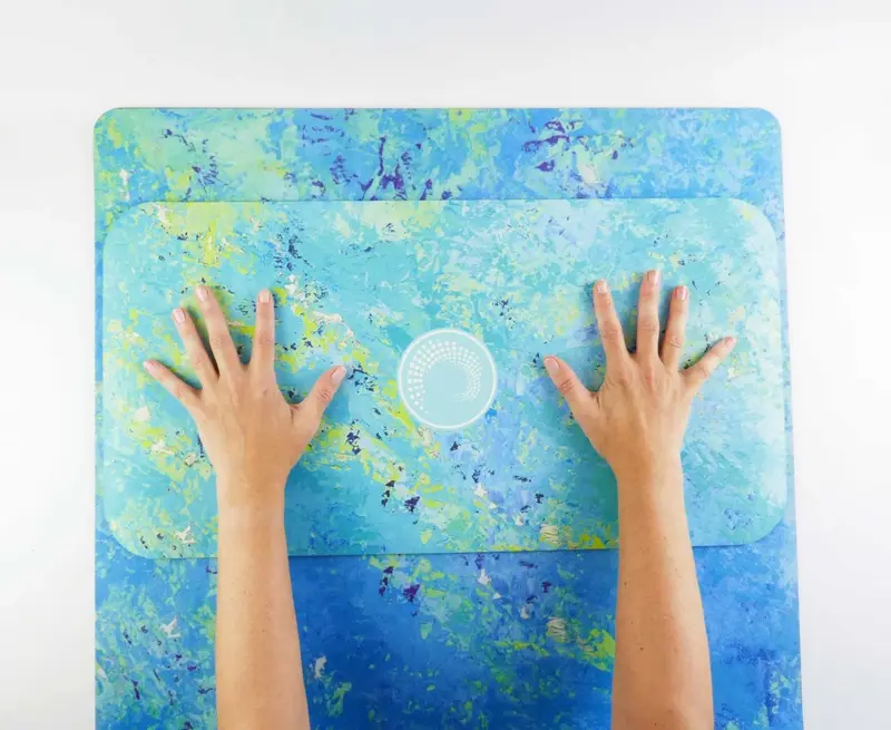 Kati Kaia Touring Yoga Mat & Pad Bundle | TRAVEL MAT: Nephele (Lime) | Yoga Pad: Nephele
