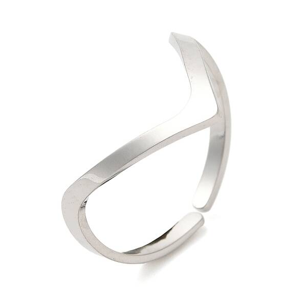 Non-Tarnish 304 Stainless Steel Open Cuff Rings for Women