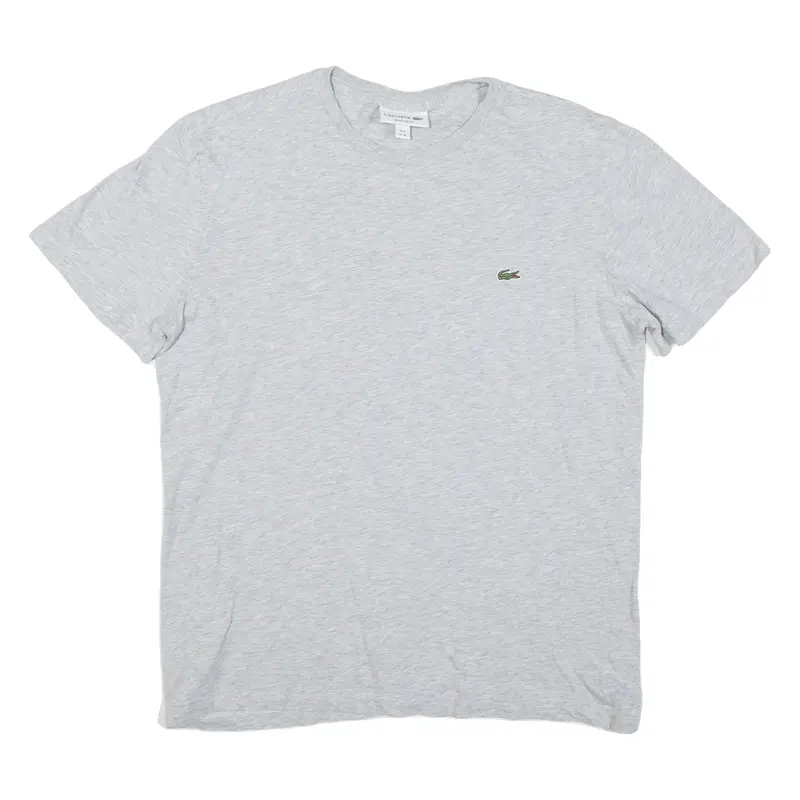 LACOSTE Mens T-Shirt Grey Crew Neck M