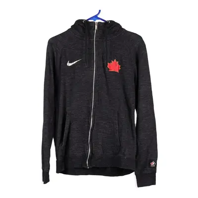 Nike Hoodie - Small Grey Cotton Blend