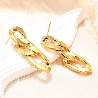 PVD Vacuum Plating 304 Stainless Steel Stud Earrings