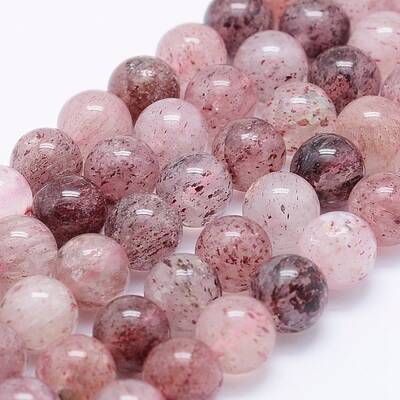 Natural Strawberry Quartz Beads Strands