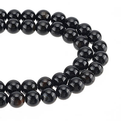 2 Strands Natural Black Onyx Beads Strands
