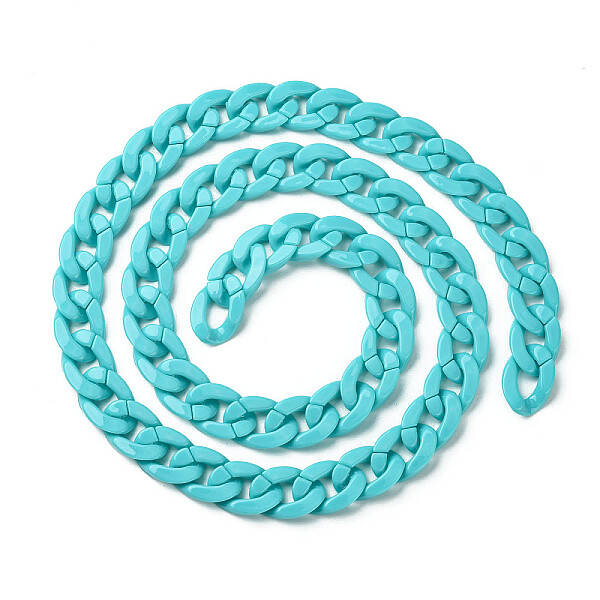 Handmade Opaque Acrylic Curb Chains