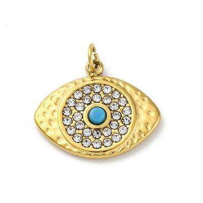 304 Stainless Steel Crystal Rhinestone Pendants