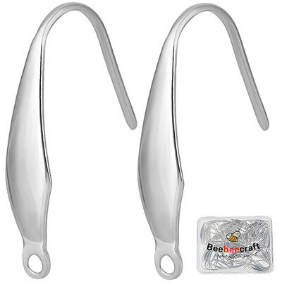 100Pcs 316 Surgical Stainless Steel Earring Hooks