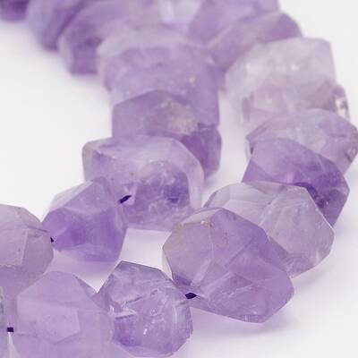 Natural Amethyst Nuggets Bead Strands