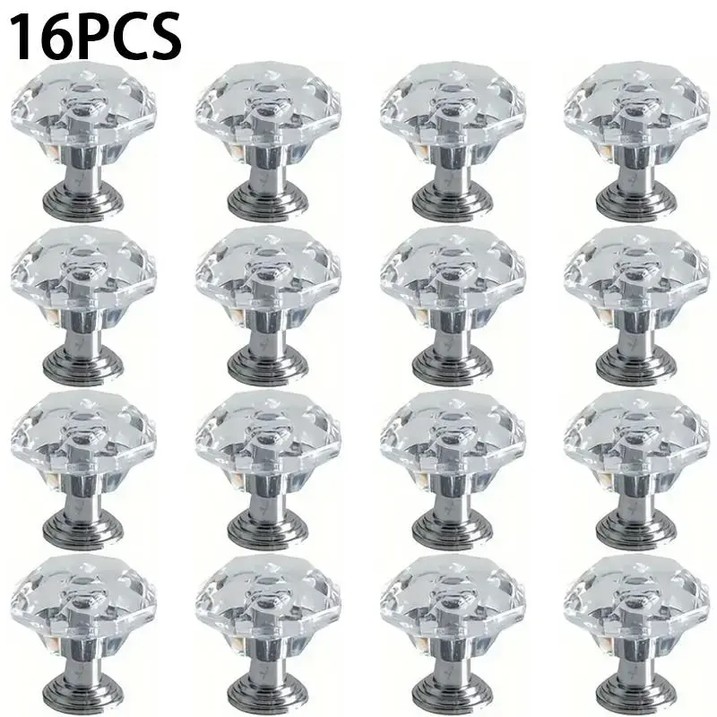 Artificial Crystal Cabinet Handle, Artificial Rhinestone Cabinet Drawer Handle, Cabinet Door Handle, Door Drawer Wardrobe P...