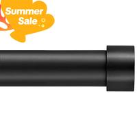Heavy Duty Curtain Rods for Windows, Drapery Rods with Adjustable Curtain Rods, Outdoor Modern Curtain Rod with Simple End Ca...