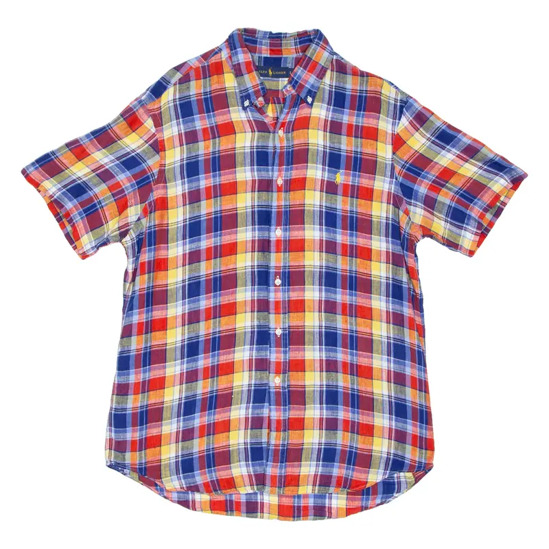 RALPH LAUREN Mens Shirt Red Check L