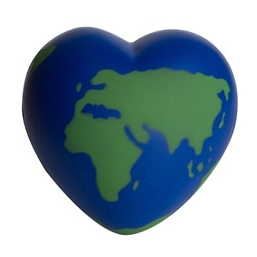 150 Customized Earth Heart Stress Reliever - Eco Message