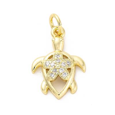 Brass Micro Pave Cubic Zirconia Pendants