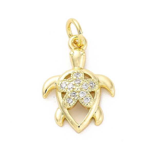 Brass Micro Pave Cubic Zirconia Pendants