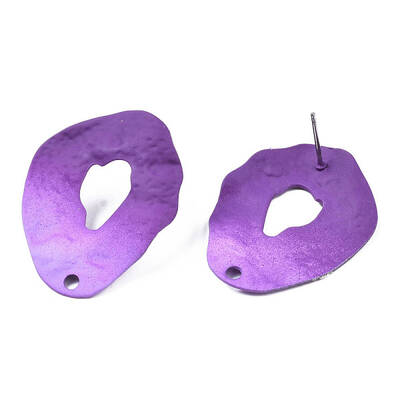 Spray Painted Iron Stud Earring Findings