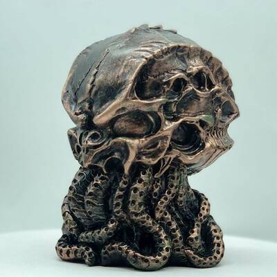 Resin Skull Octopus Figurines Ornaments