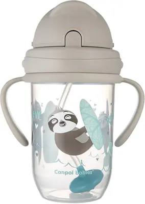 Canpol babies Cup Expert Exotic Animals Anti-Spill Grey - 270 ml
