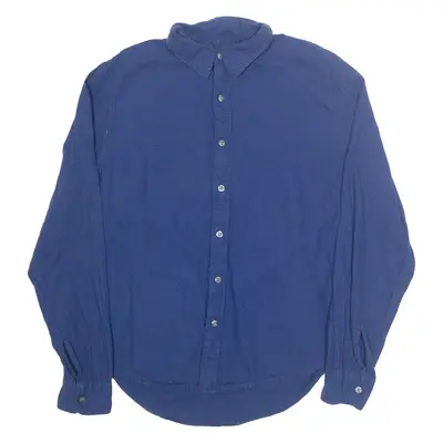 LEVI'S Mens Shirt Blue Houndstooth Long Sleeve M