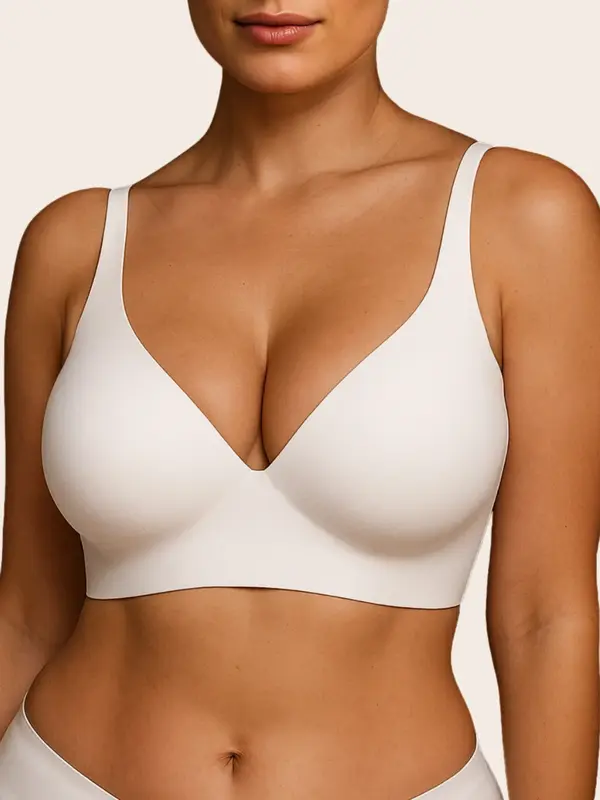 Soft Intention Seamless shaping Vneck bra, no underwire,  Adjustable, buttery soft, supportive, breathable, Everyday bra,push...
