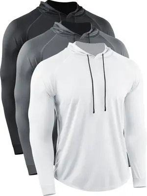 Cadmus Men's Athletic Hoodie - Long Sleeve Mesh Fabric for Running, Hiking, Fishing & Gym Wear - Lightweight, Durable & Breat...