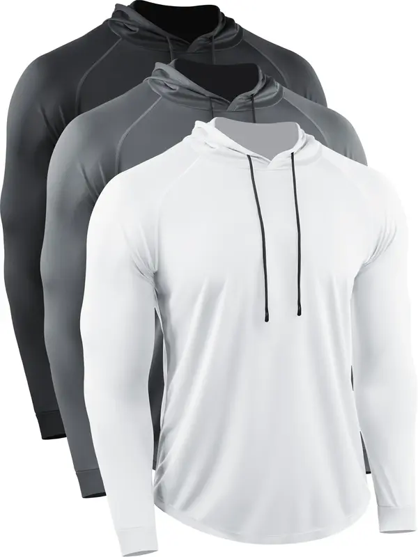 Cadmus Men's Athletic Hoodie - Long Sleeve Mesh Fabric for Running, Hiking, Fishing & Gym Wear - Lightweight, Durable & Breat...
