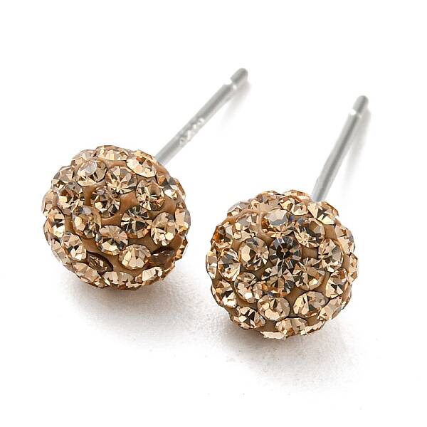 Sexy Valentines Day Gifts for Her 925 Sterling Silver Austrian Crystal Rhinestone Ball Stud Earrings