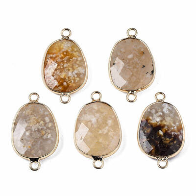 Natural Agate Link Connectors