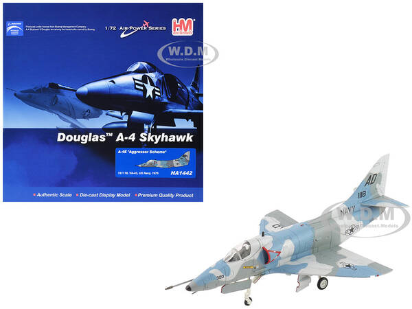 Douglas A-4E Skyhawk Aircraft 151118, Aggressor Scheme, VA-43 (1975) United States Navy Air Power Series 1/72 Diecast Mod...