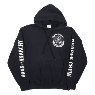 SOA Sons Of Anarchy Mens Black Hoodie L