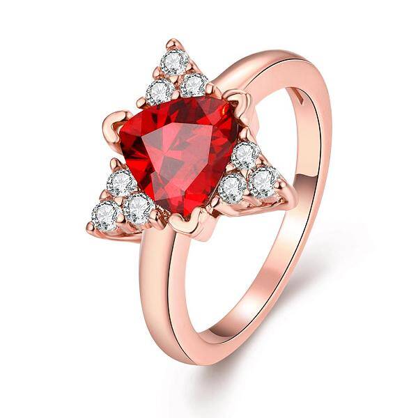 Trendy Triangle Brass Cubic Zirconia Finger Rings