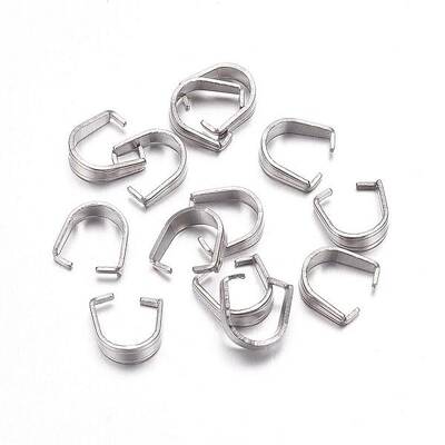 Tarnish Resistant 304 Stainless Steel Snap on Bails