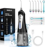 Water Dental Flosser Cordless- 6 Modes Oral Irrigator 320ML Braces Flossers Cleaner, Rechargeable Portable IPX7 Waterproof