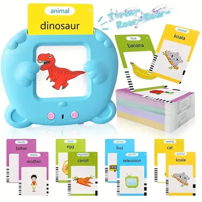 Talking Flash Cards, Speaking Card Early Education Learning Toy, Children's Education Toy, Language Learning Speaking Toy, La...