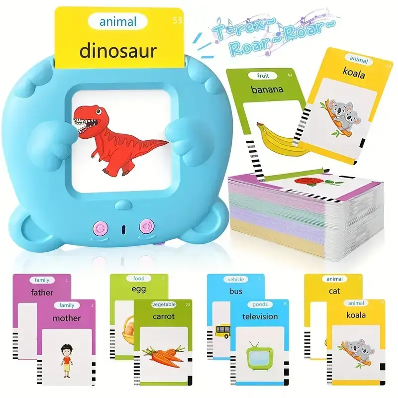Talking Flash Cards, Speaking Card Early Education Learning Toy, Children's Education Toy, Language Learning Speaking Toy, La...
