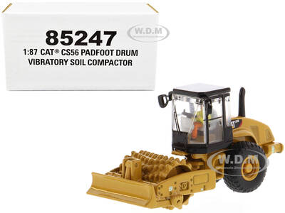 CAT Caterpillar CS56 Padfoot Drum Vibratory Soil Compactor with Operator \