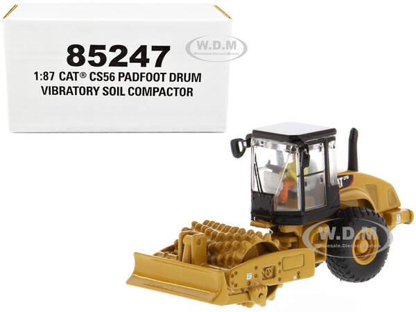 CAT Caterpillar CS56 Padfoot Drum Vibratory Soil Compactor with Operator \