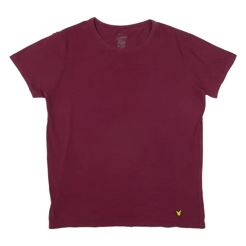LYLE & SCOTT Mens T-Shirt Maroon L