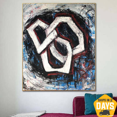 Original Abstract Dark Colorful Paintings on Canvas Black Oil Artwork Contemporary Painting Textured Fine Art | ABSTRACT CHAI...